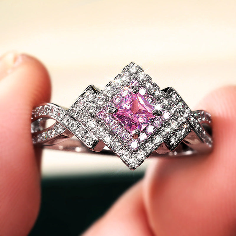 Creative Cross-wound Diamond Zircon Ring, Versatile Jewelry