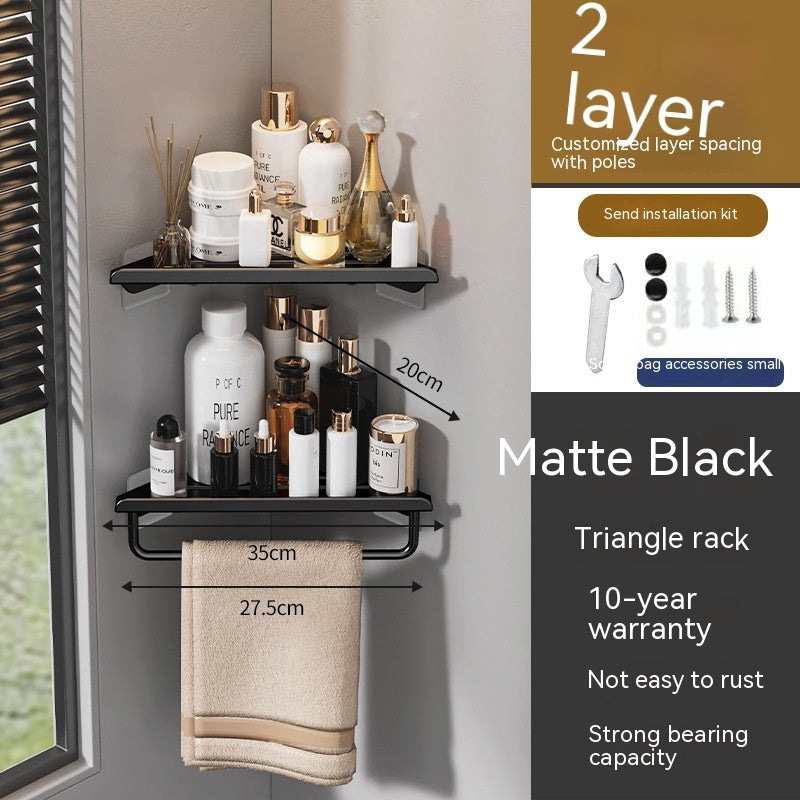 Punch-free Toilet Bathroom Vanity Storage Rack