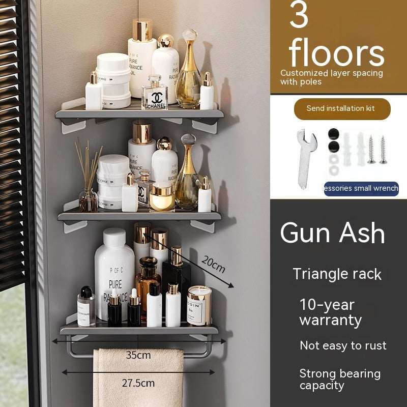 Punch-free Toilet Bathroom Vanity Storage Rack