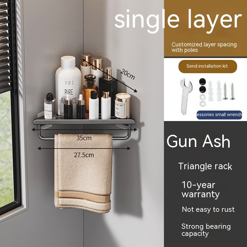 Punch-free Toilet Bathroom Vanity Storage Rack