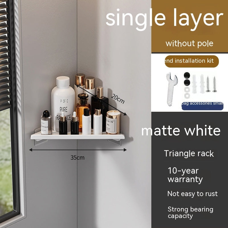 Punch-free Toilet Bathroom Vanity Storage Rack