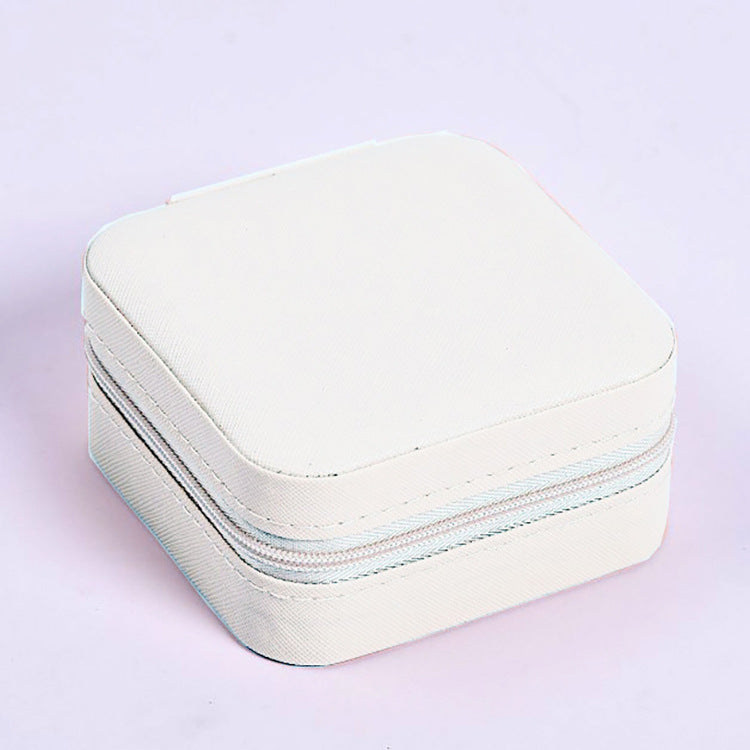 Portable Pu Leather Zipper Jewelry Storage Box (Copy) (Copy)