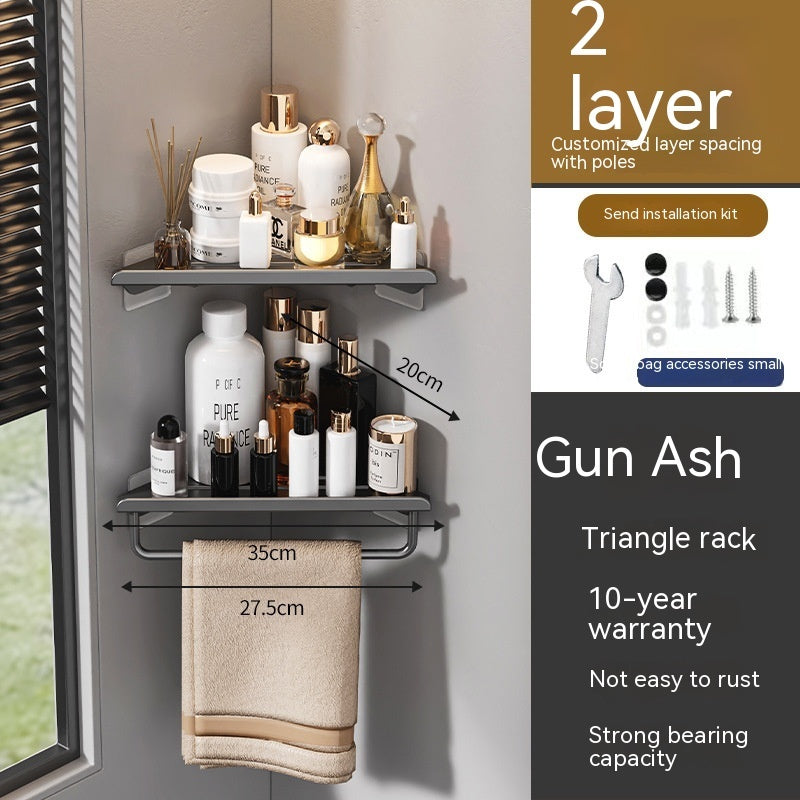 Punch-free Toilet Bathroom Vanity Storage Rack