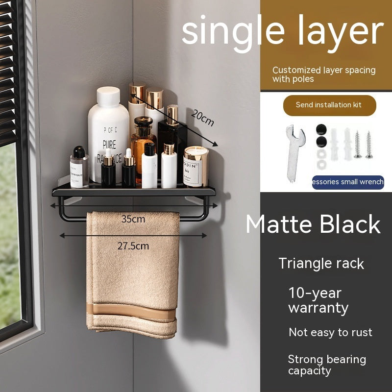 Punch-free Toilet Bathroom Vanity Storage Rack