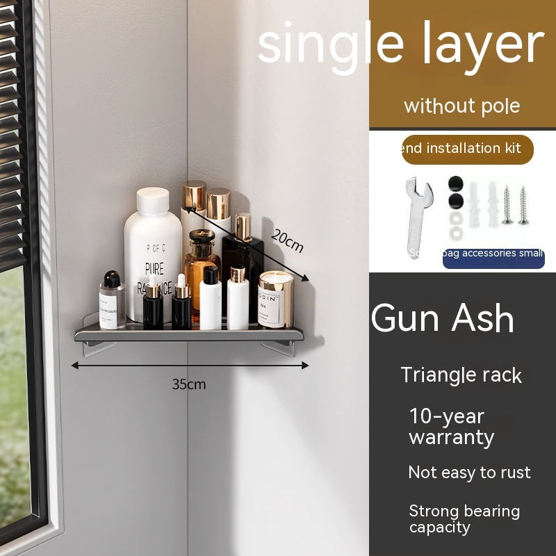 Punch-free Toilet Bathroom Vanity Storage Rack