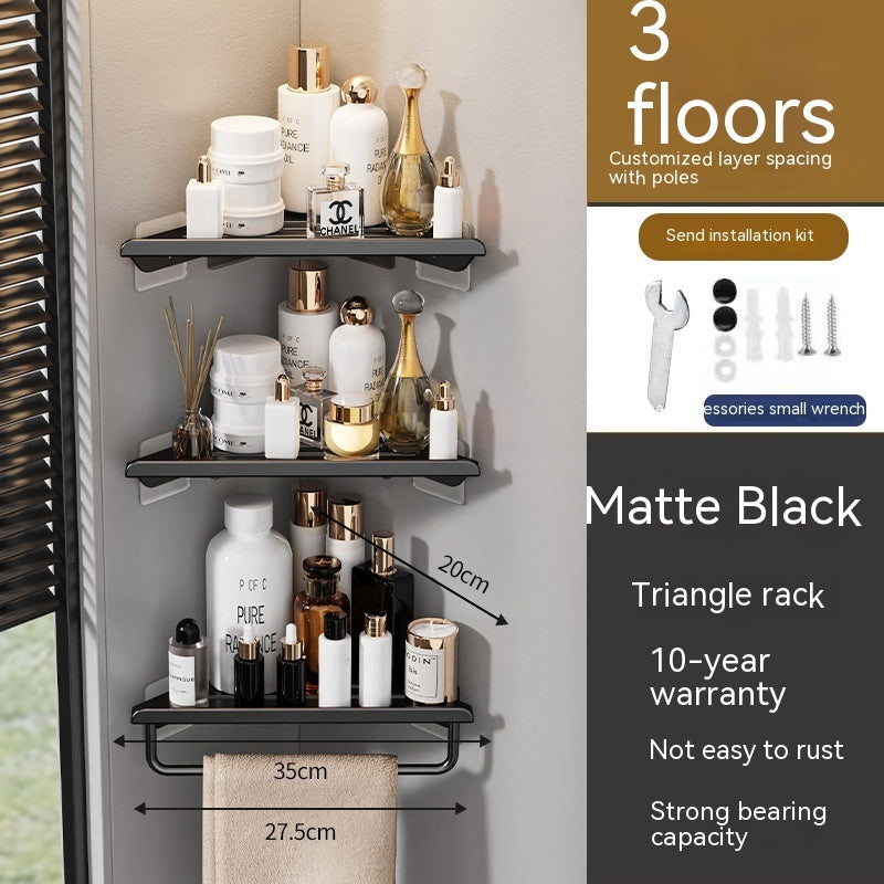Punch-free Toilet Bathroom Vanity Storage Rack
