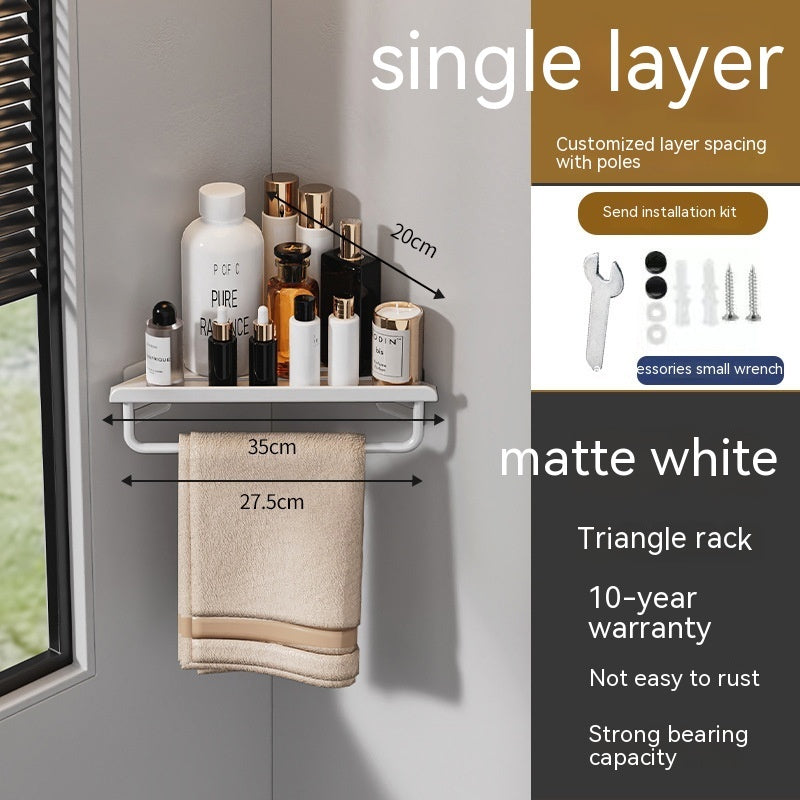Punch-free Toilet Bathroom Vanity Storage Rack