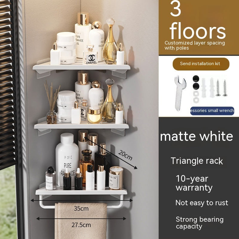 Punch-free Toilet Bathroom Vanity Storage Rack