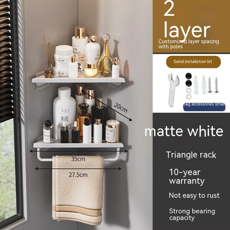Punch-free Toilet Bathroom Vanity Storage Rack