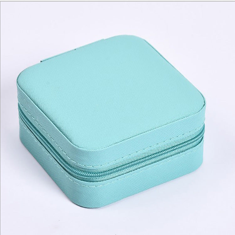 Portable Pu Leather Zipper Jewelry Storage Box (Copy) (Copy)