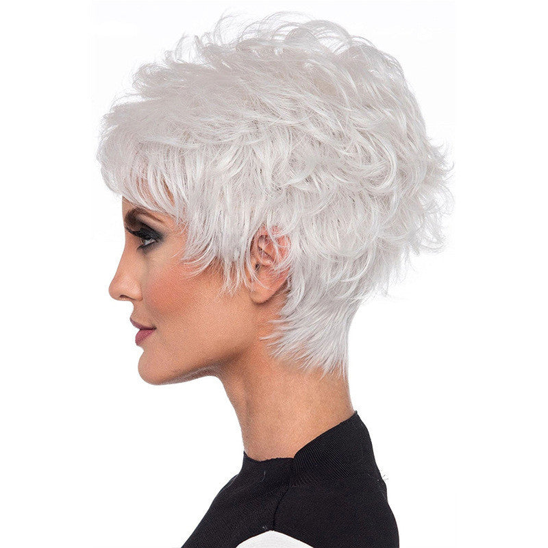 White Chemical Fiber High Temperature Women's Headgear Wig