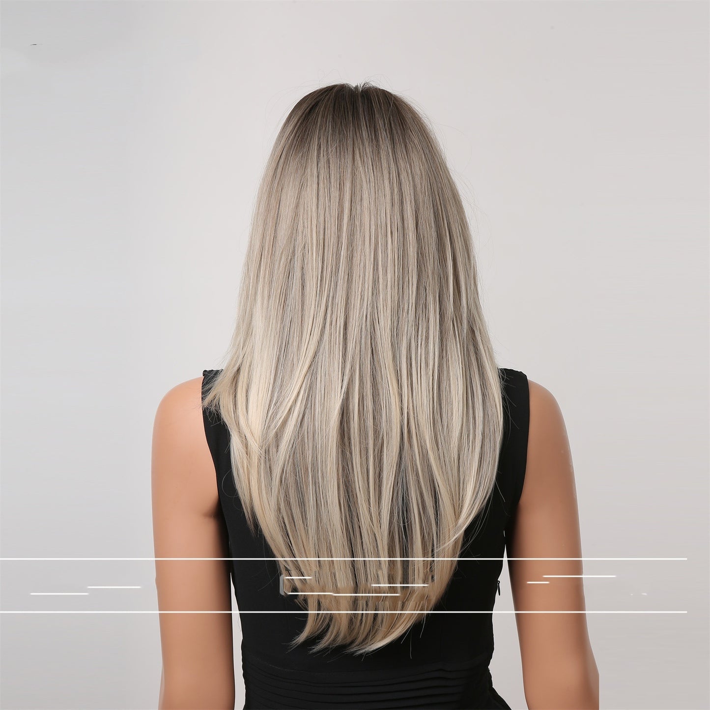 Eight Character Bangs Medium Length Fashionable Temperament Wig