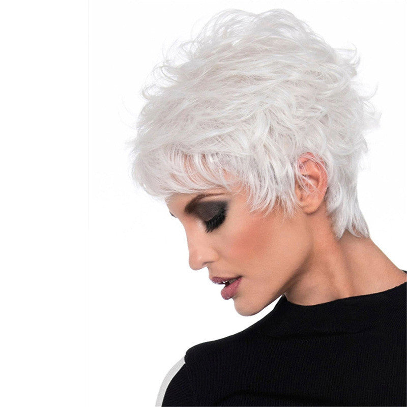 White Chemical Fiber High Temperature Women's Headgear Wig