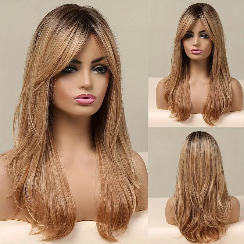 Long Curly Hair Wig Shoulder-length Heat-resistant Wig.