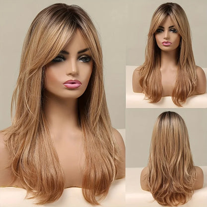 Long Curly Hair Wig Shoulder-length Heat-resistant Wig.