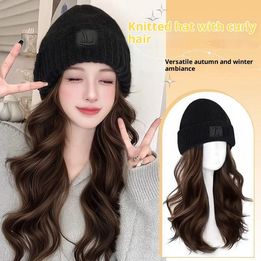 Big Head Small Integrated Fashion Big Wave Full-head Wig