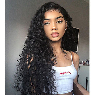 Partially Divided Long Curly Hair Chemical Fiber Wig