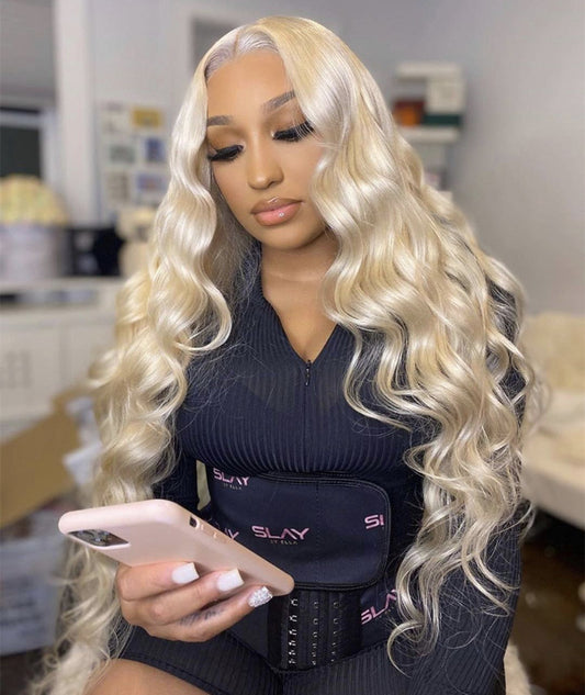 Wigs, Long Curly Hair, Popular Light Gold Big Wave Chemical Fiber