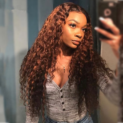 Small Curly Wig  Mixed Color Long Hair Chemical Fiber Headgear