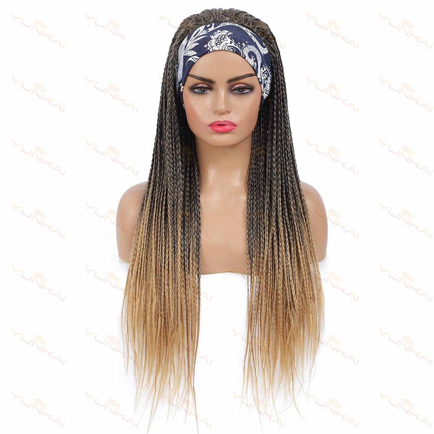 African Dirty Braid Three-strand Braid Head Cover Wig