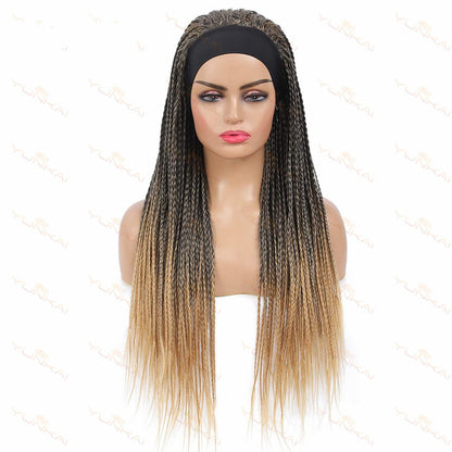 African Dirty Braid Three-strand Braid Head Cover Wig