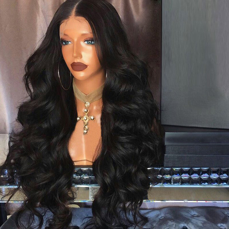 Big Wave Curly Hair Ladies Front Lace Wig