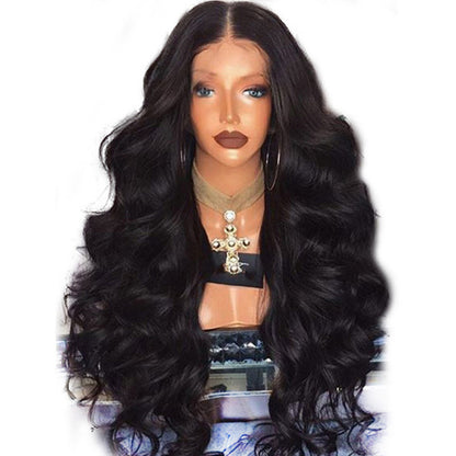 Big Wave Curly Hair Ladies Front Lace Wig