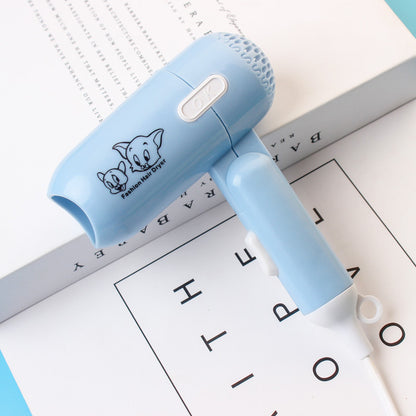 Cartoon Hair Dryer Household Cute Travel Small Foldable