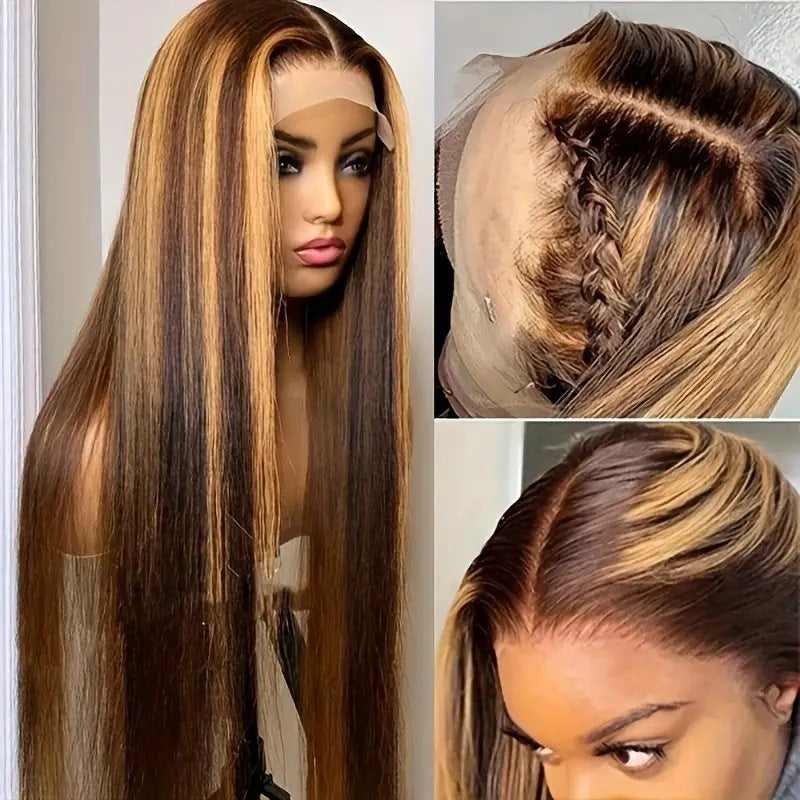 Highlight Gradient Fluffy Natural Fashion Lace Wig