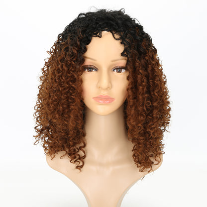 Curly Short Silk Hair Extension Wig Headgear