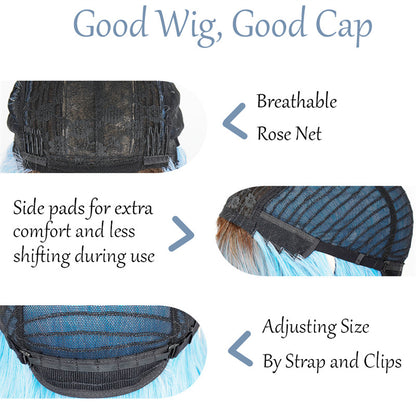 Women's Long Big Wave Chemical Fiber Wig Head Cover