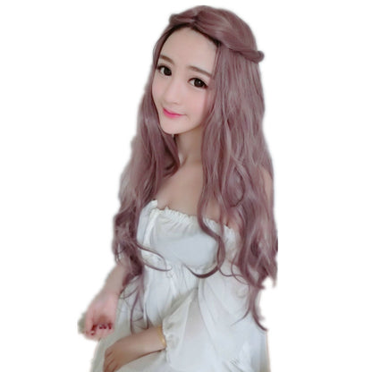 One meter cents wig taro purple long curly hair