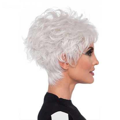 White Chemical Fiber High Temperature Women's Headgear Wig