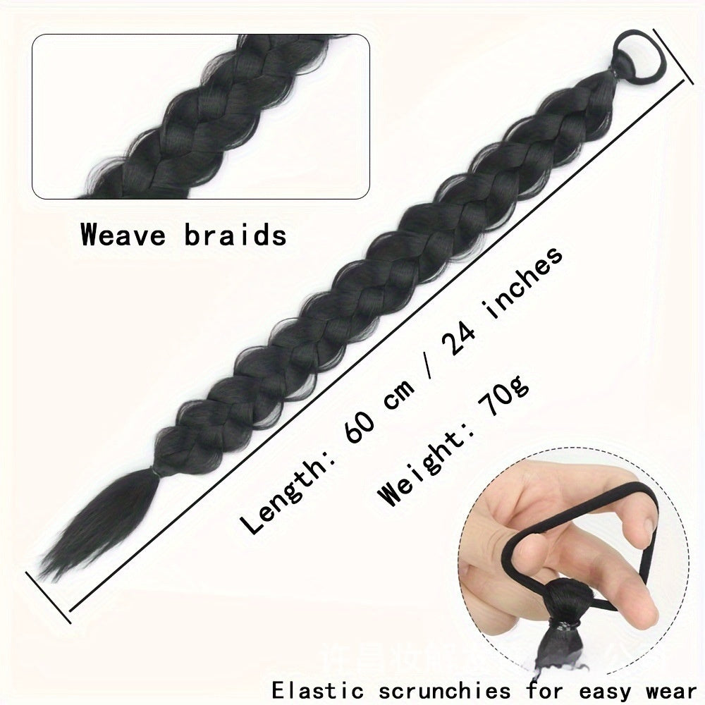 Ponytail 24-inch Fishbone Plaits Headdress Twist High-temperature Wig