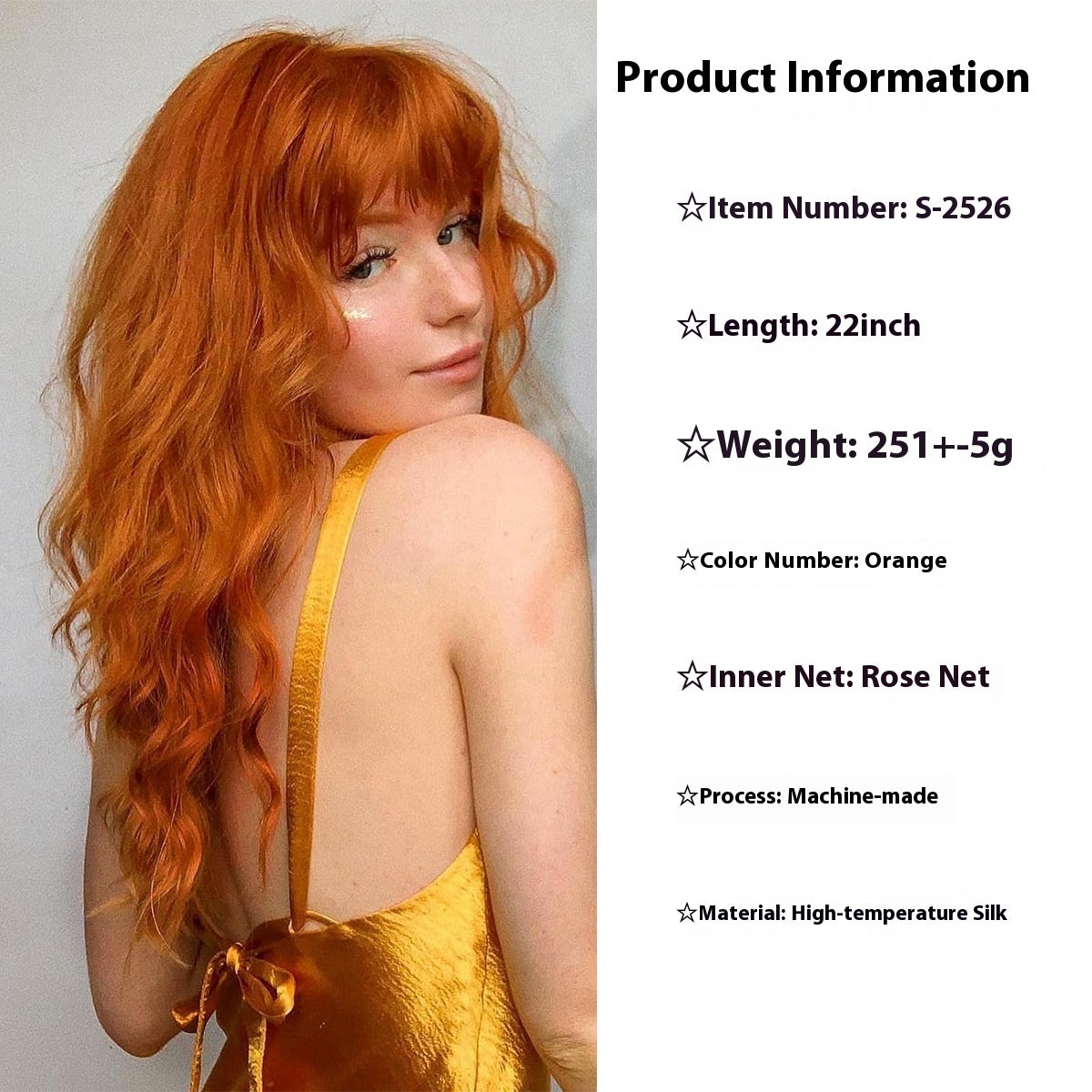 Women's Big Fashion Wavy Bangs Synthetic Wigs