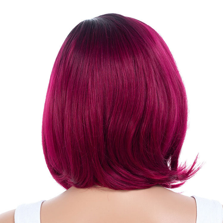 Gradient Partial Short Curly Hair Wig