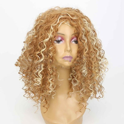 Women's Mixed Color Long African Long Curly Wig