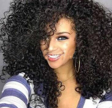 Fashion lady short curly hair chemical fiber high temperature wig