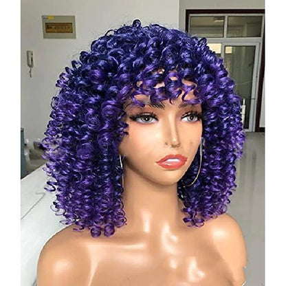 Curly Hair Explosion Head Chemical Fiber High Temperature Silk Wig