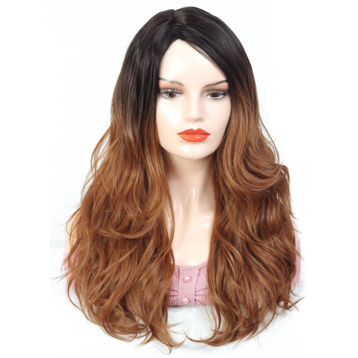 New Fashion Temperament Wig Chemical Fiber Front Lace Long Curly Hair Headgear