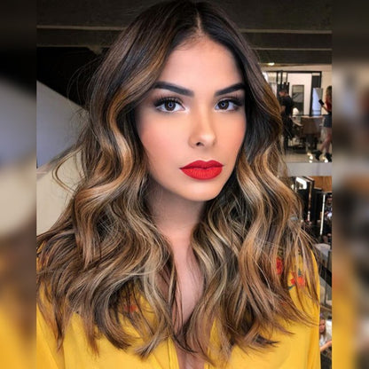 Women's Chemical Fiber Wig With Gradient Long Curly Hair