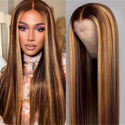 Highlight Gradient Fluffy Natural Fashion Lace Wig