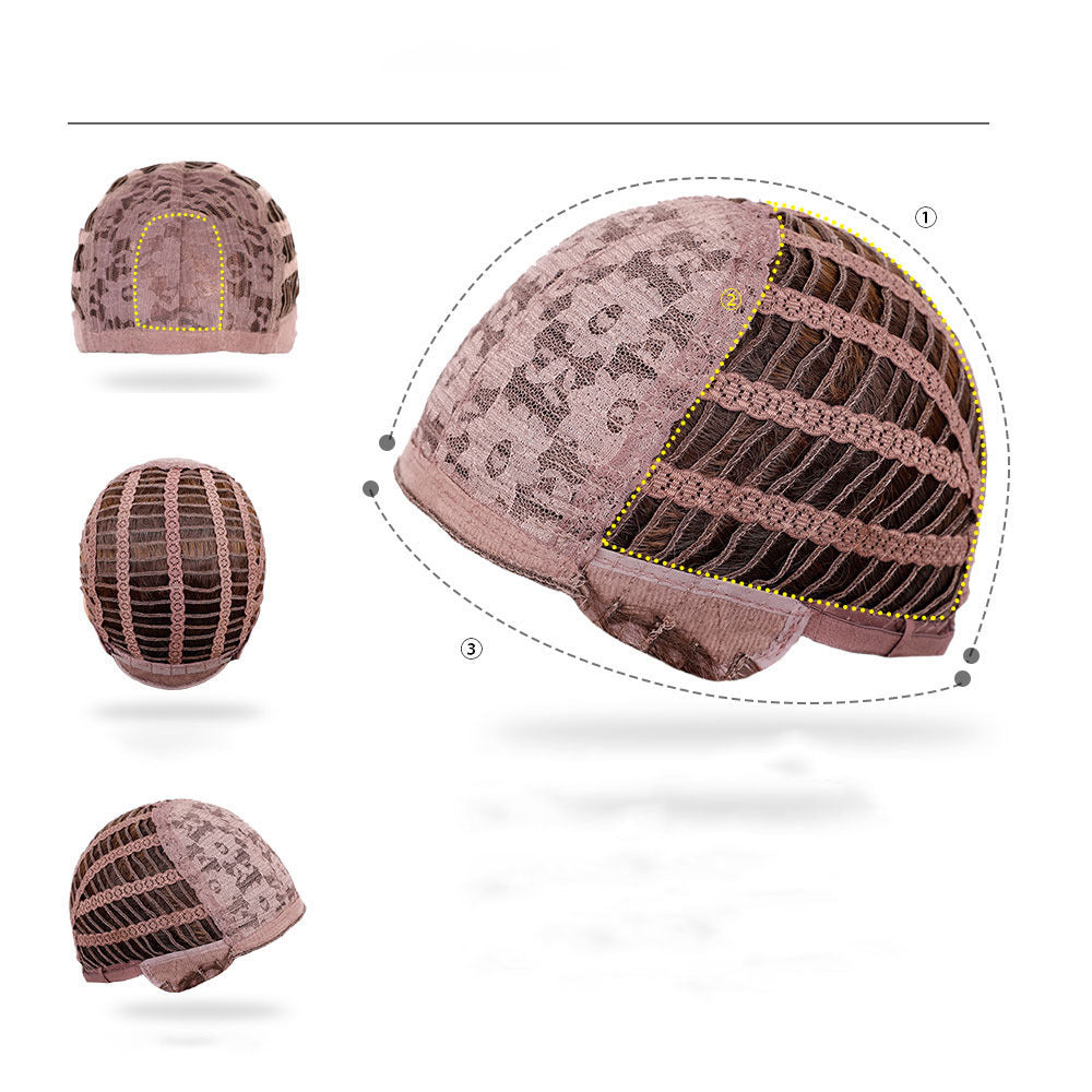 Black Gradient Brown Straight Bangs Short Women's Wig