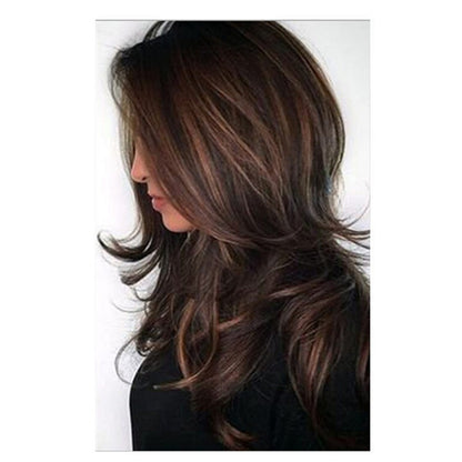 Women's High Temperature Silk Oblique Bangs Gradient Wig