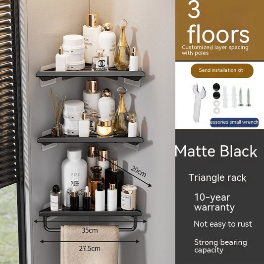 Punch-free Toilet Bathroom Vanity Storage Rack
