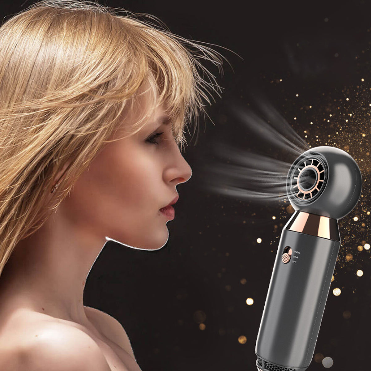 10 00W With Leafless Fan 2 Speed Hair Dryer