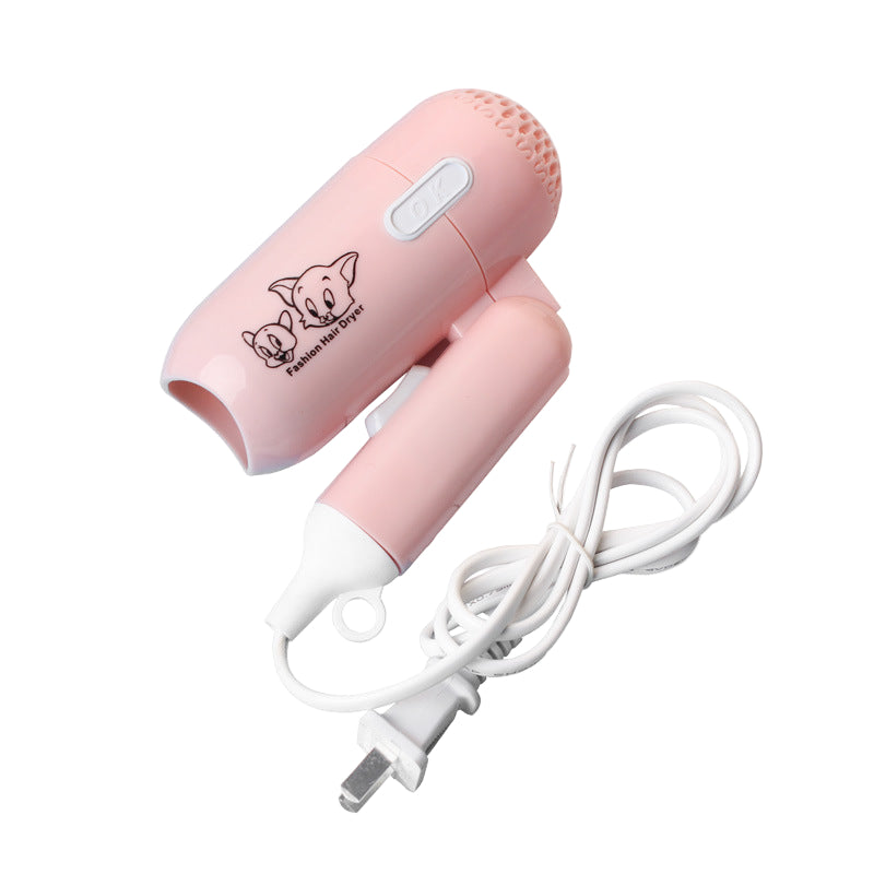 Cartoon Hair Dryer Household Cute Travel Small Foldable