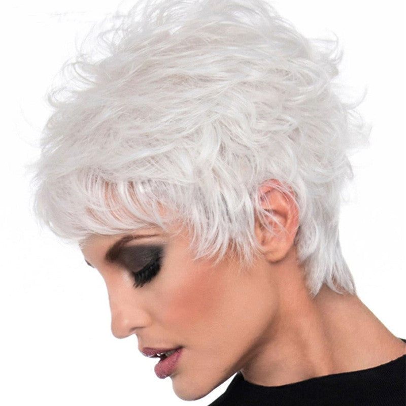 White Chemical Fiber High Temperature Women's Headgear Wig