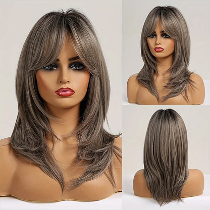 Long Curly Hair Wig Shoulder-length Heat-resistant Wig.