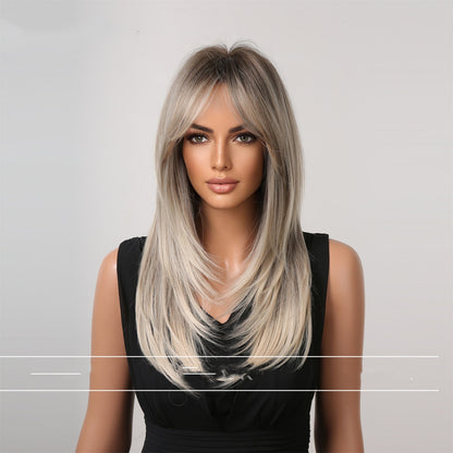 Eight Character Bangs Medium Length Fashionable Temperament Wig